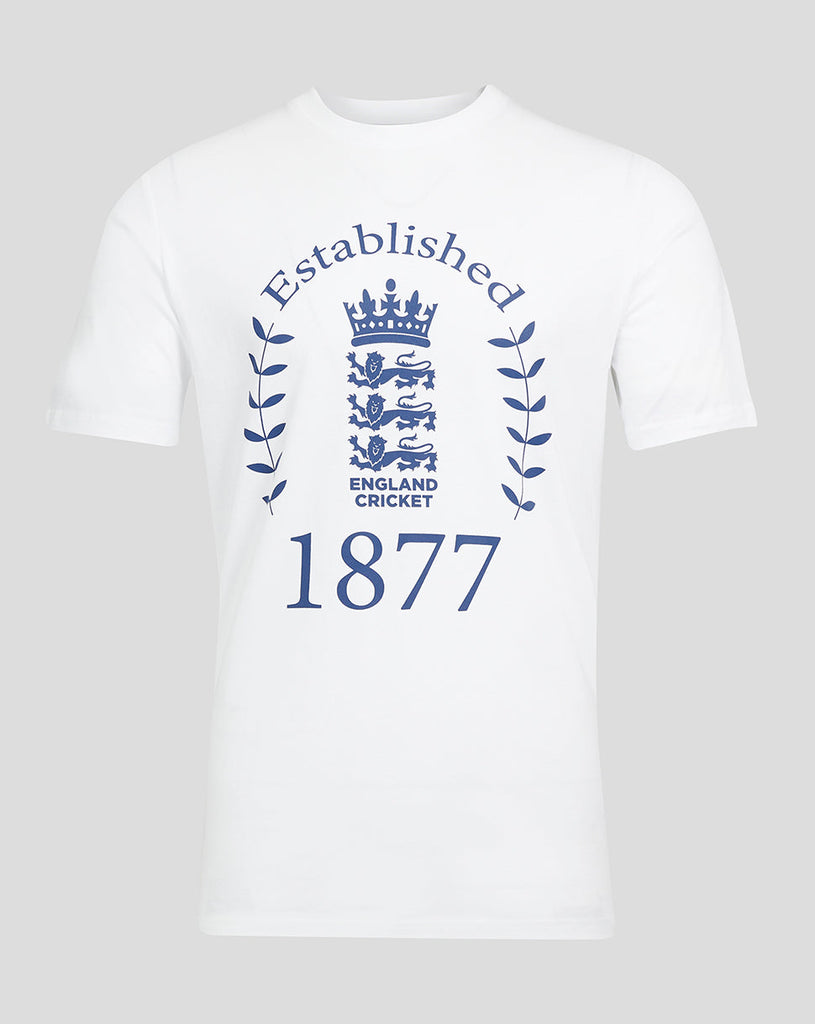 England Cricket Men's Contemporary T shirt - White