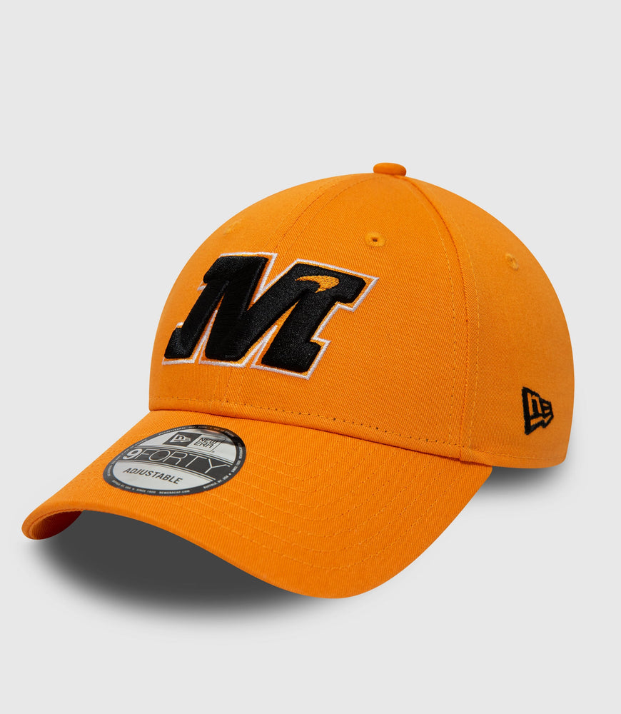 Orange McLaren USA varsity logo cap