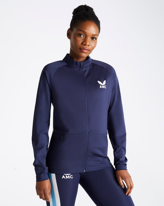 Womens navy AMC tennis performance jacket