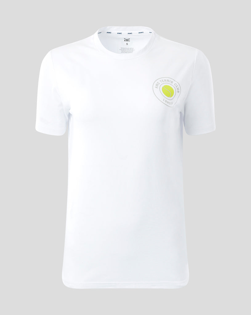 Women's White AMC Graphic Print London Tennis T-shirt