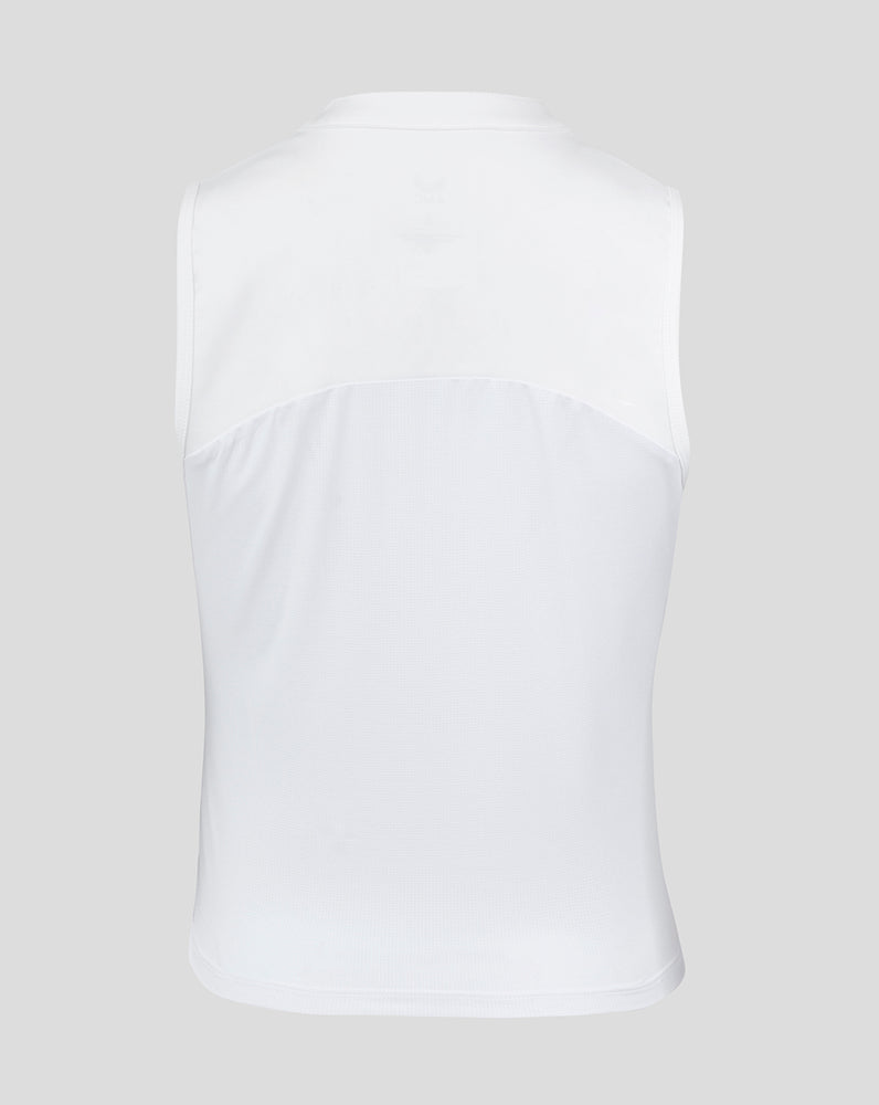 Women's White AMC Melbourne Performance Aero Zip Tank