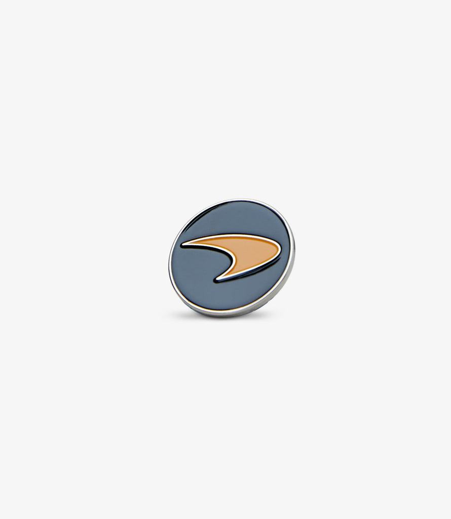 Black McLaren Circular Pin Badge