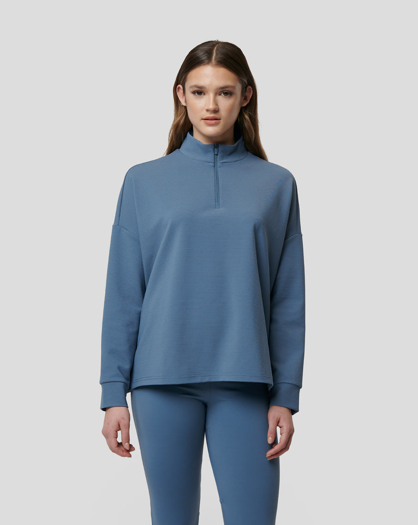 Womens blue cropped sweater