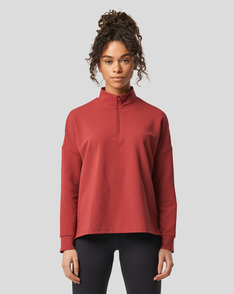 Womens rosewood colour crop sweater