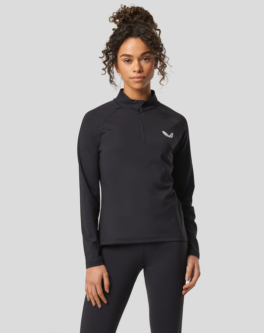 Womens black Castore 1/4 zip