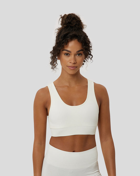 Women's cloud white Castore x Reiss sports bra