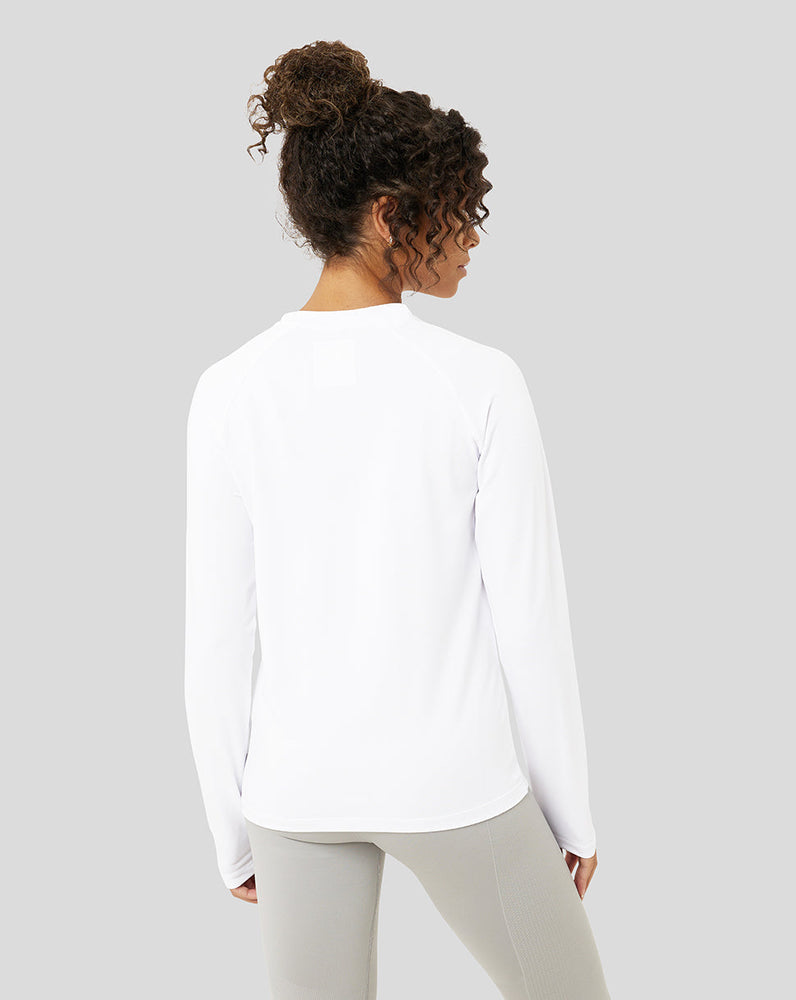 Women's White Active Long Sleeve T-Shirt