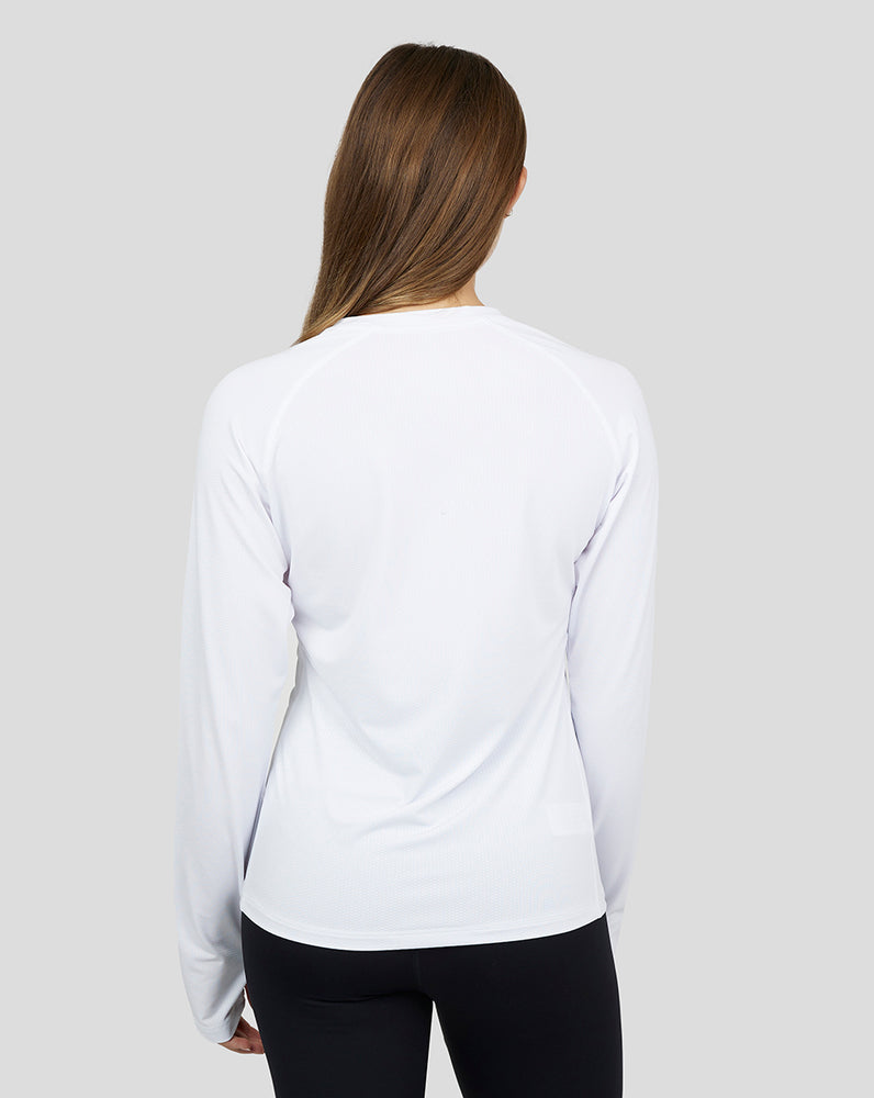 Women's White Long Sleeve Training Top