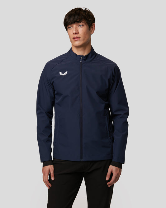 Peacoat navy Core Zip Through Jacket with white logo