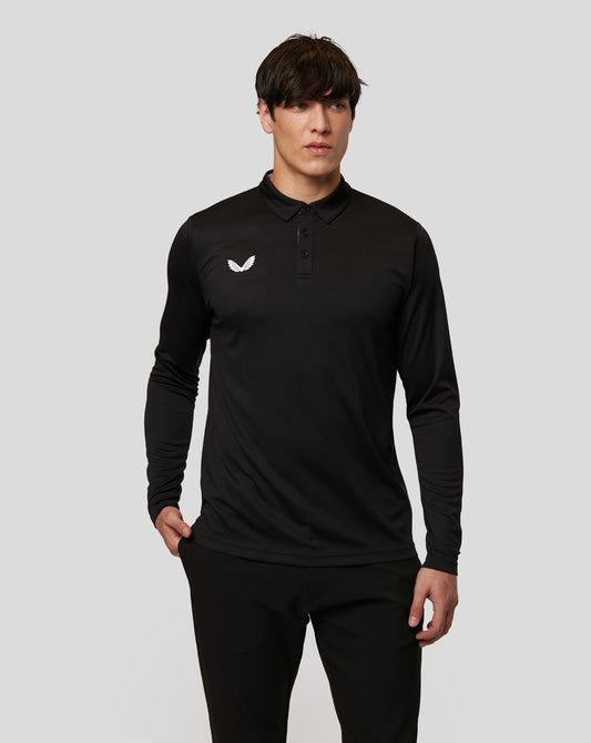 Onyx black Long Sleeve Golf Polo