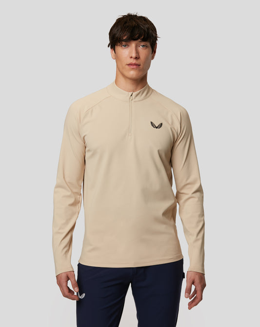 Man in Stone Panel Golf 1/4 Zip