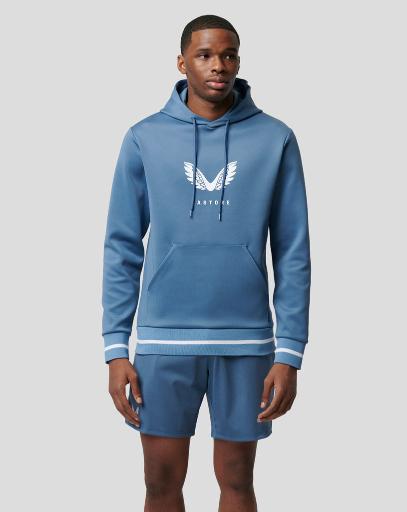 Blue Castore logo sports hoodie