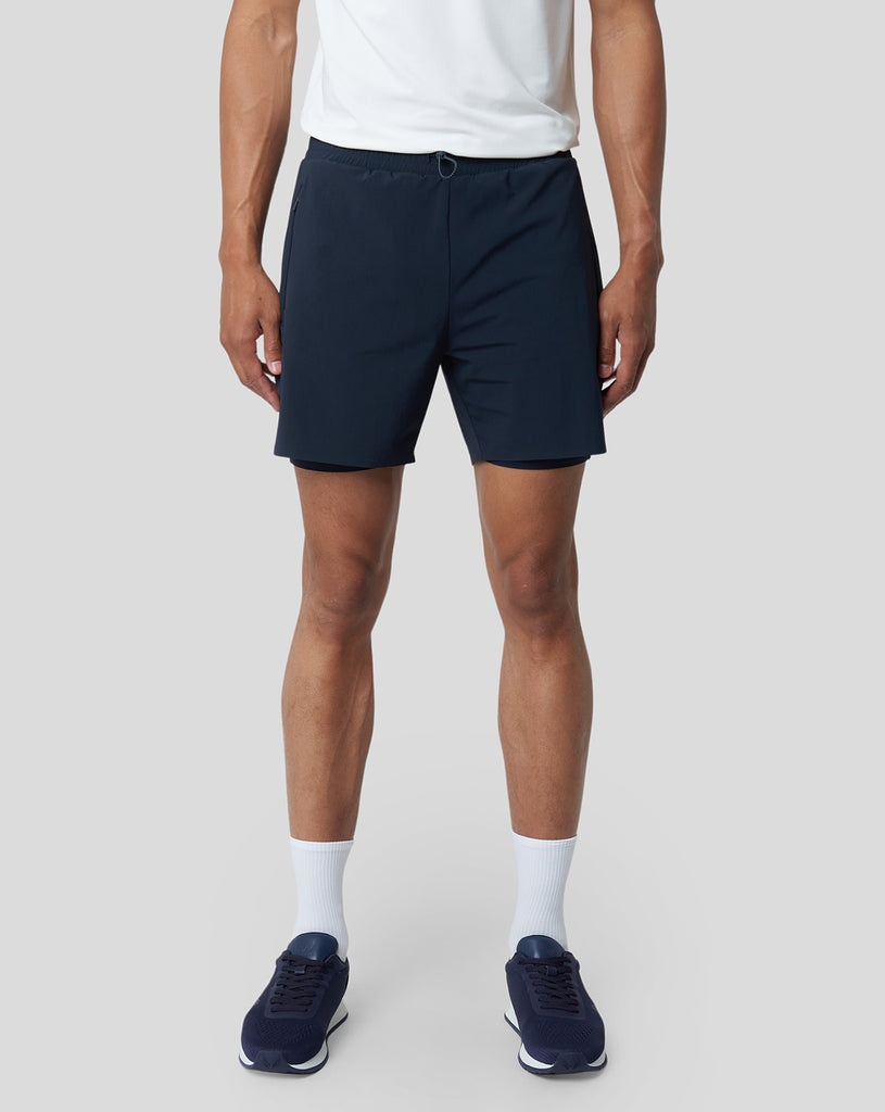 Navy Castore x Reiss sports shorts