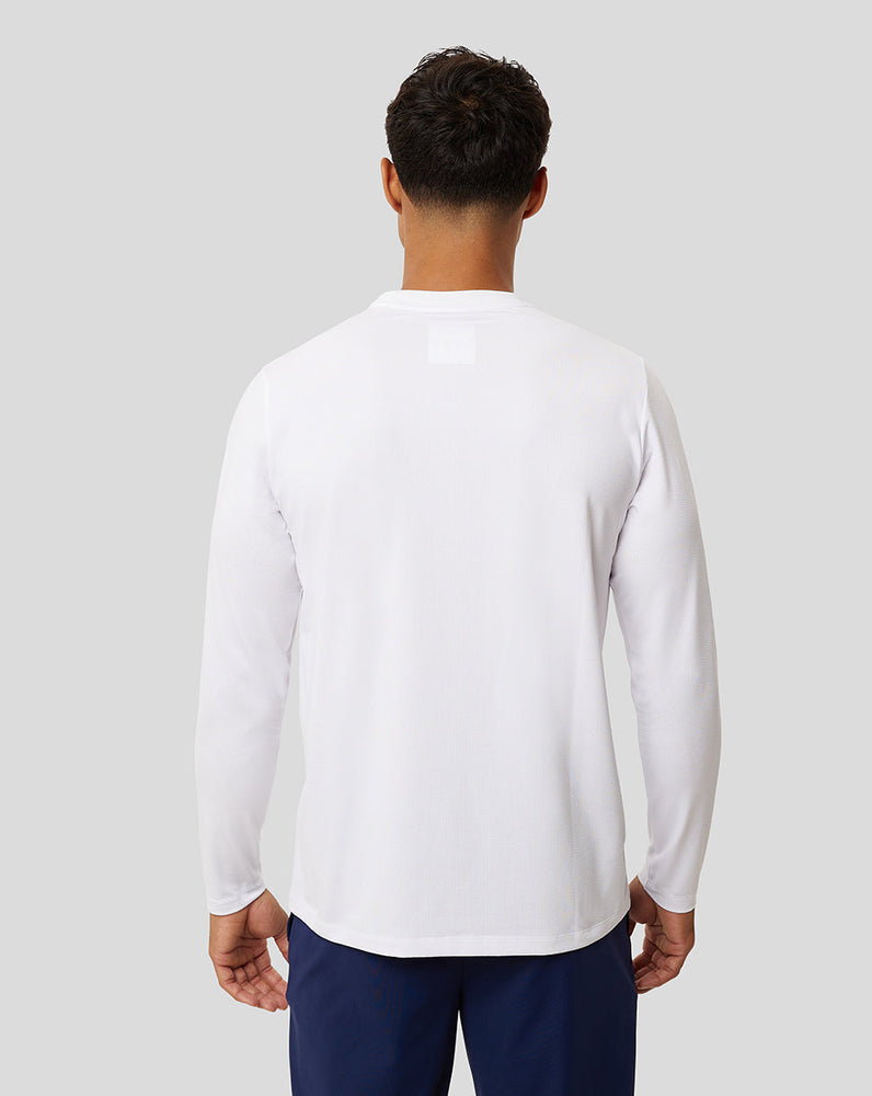 White Protek Long Sleeve Training T-Shirt