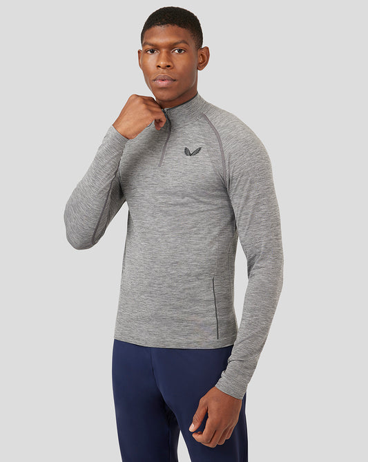 Charcoal Golf Seamless Long Sleeve Mock Neck