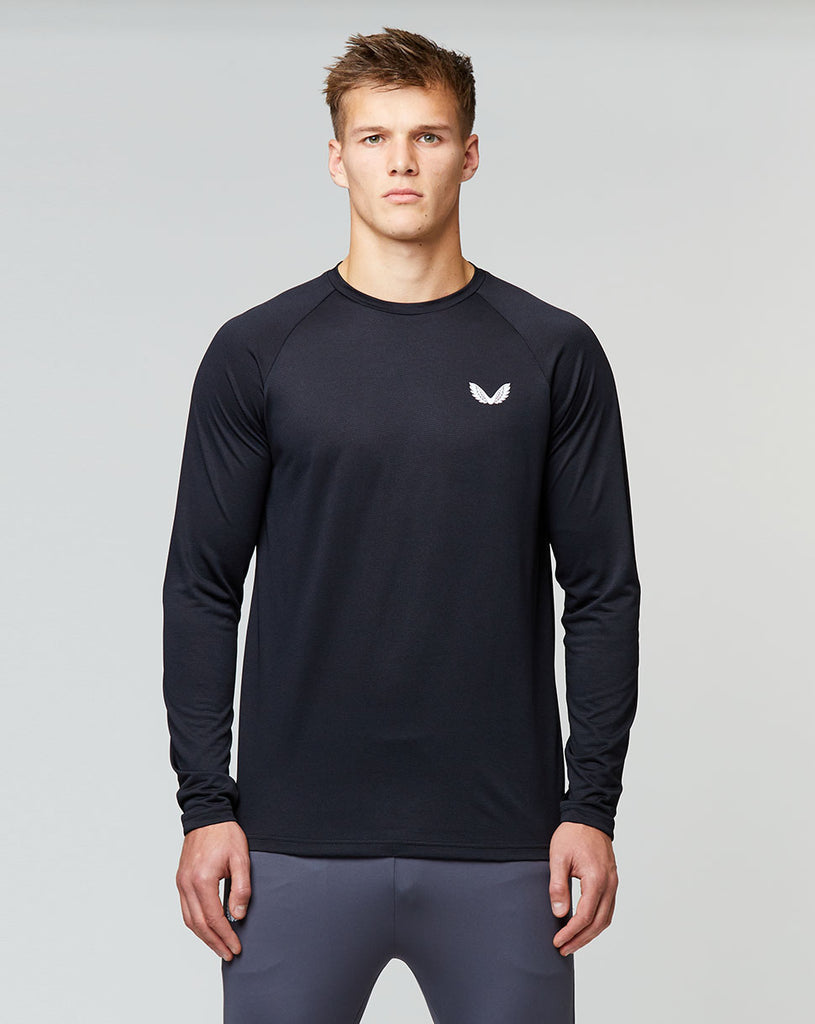Black Active Long Sleeve Stretch Tee