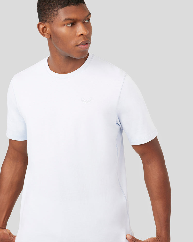 Men's Embroidered Logo T-shirt - Ice Blue