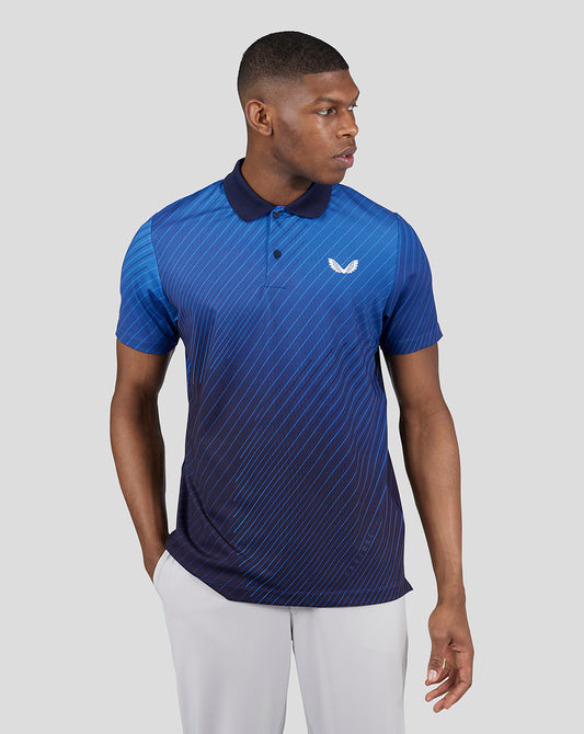 Golf Geo Print Polo - Midnight Navy