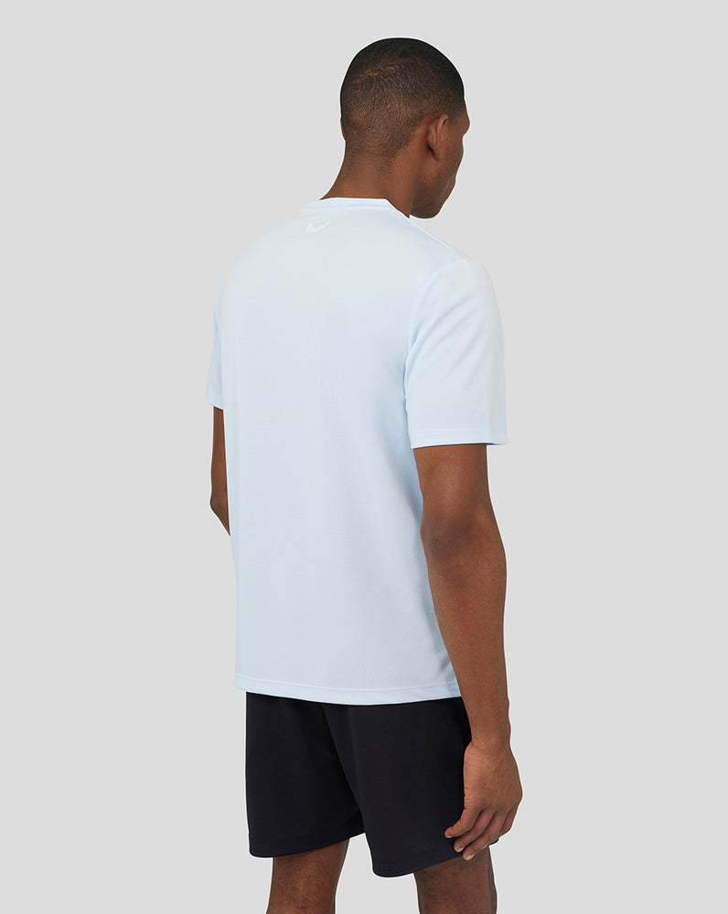 Ice Blue Colourblock Asymmetric T-Shirt
