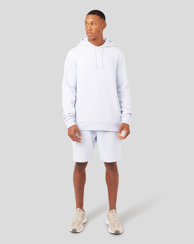 Men's Embroidered Logo Hoody - Ice Blue
