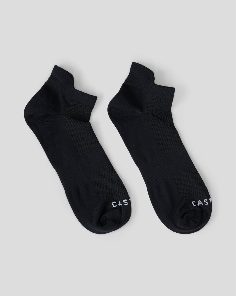 Black Metatek Recycled Ankle Socks