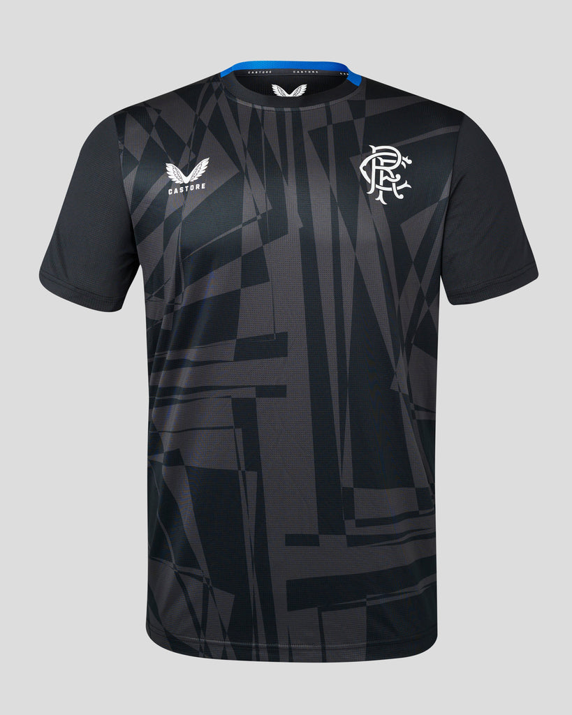 Rangers Junior 23/24 Matchday Training T-Shirt - Black/Blue