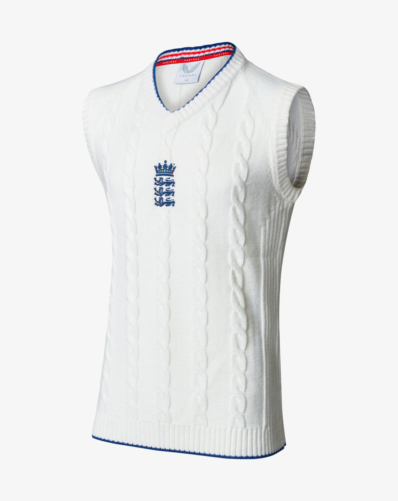 White England Cricket sleeveless sweater