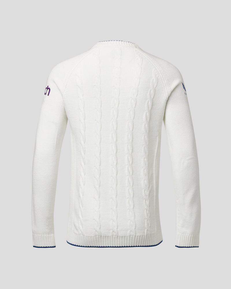 White England Cricket Knitted Sweatshirt