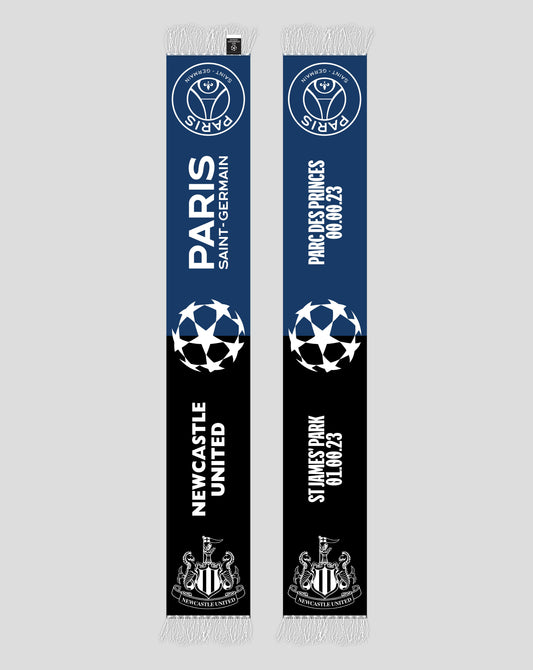 Newcastle United Half & Half UCL PSG Scarf