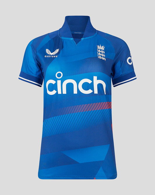 Blue England Cricket Women's ODI Shirt