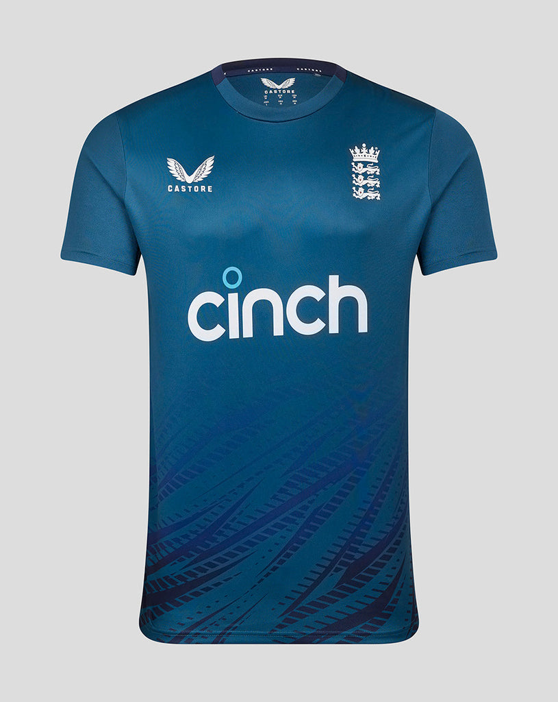 Men's England Cricket Short Sleeve Training T-Shirt - Blue