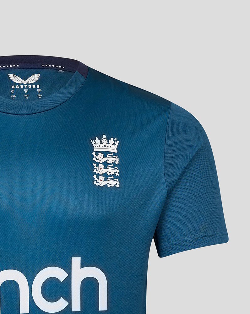 Men's England Cricket Short Sleeve Training T-Shirt - Blue