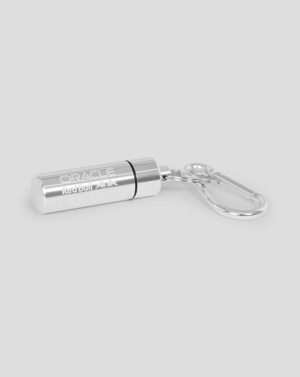 Oracle Red Bull Racing Ear Plug Canister Keyring & Earplugs - Silver - Silver