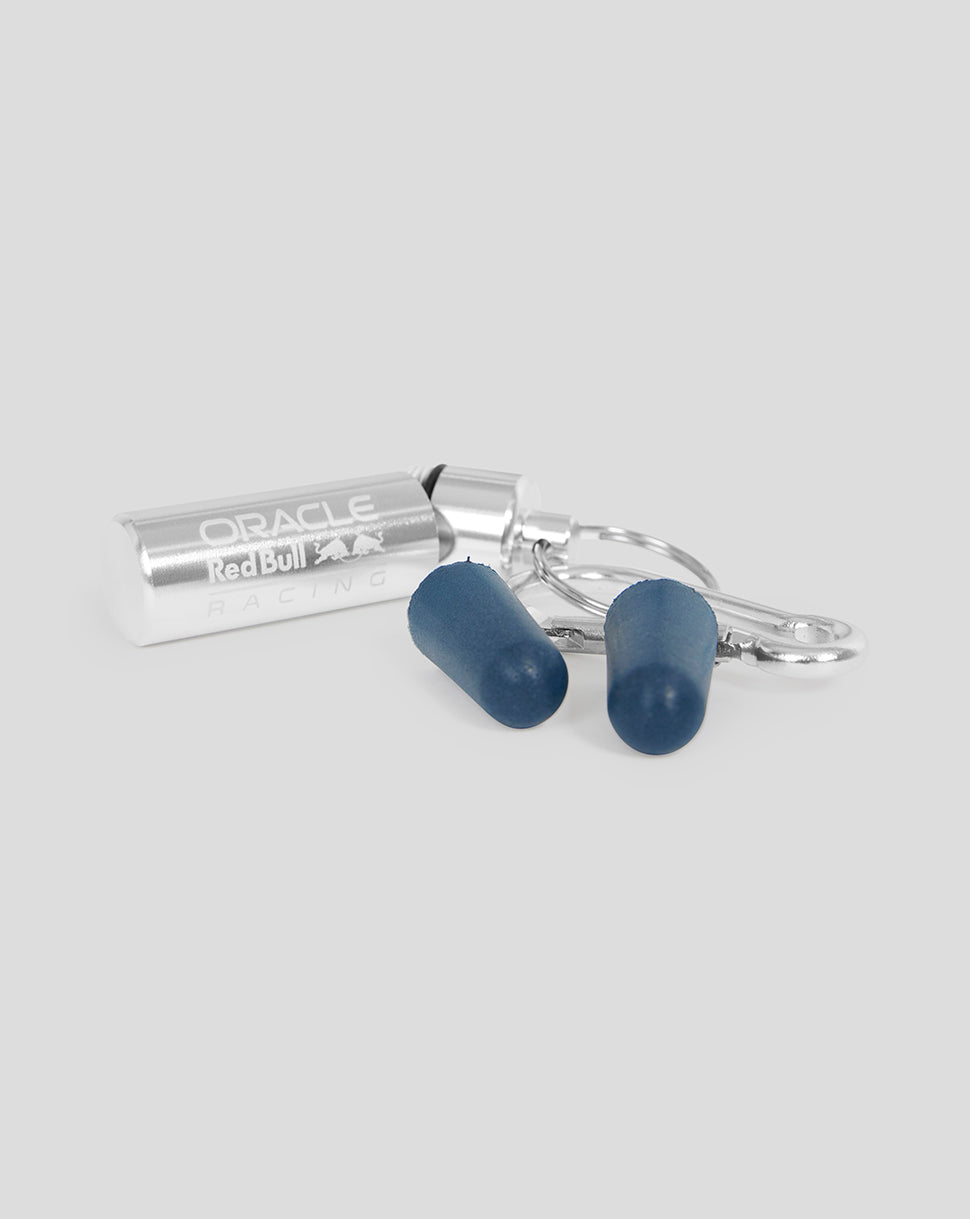 Oracle Red Bull Racing Ear Plug Canister Keyring & Earplugs - Silver - Silver
