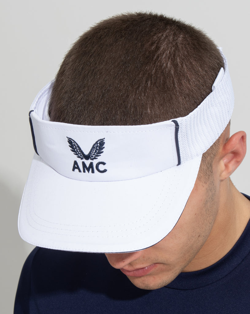 White AMC Core Tennis Visor