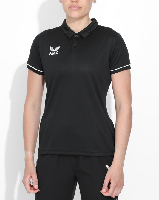 Black AMC Core Women's Tennis Training Polo