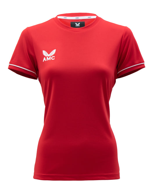 Red AMC Core Women's Tennis Training T shirt