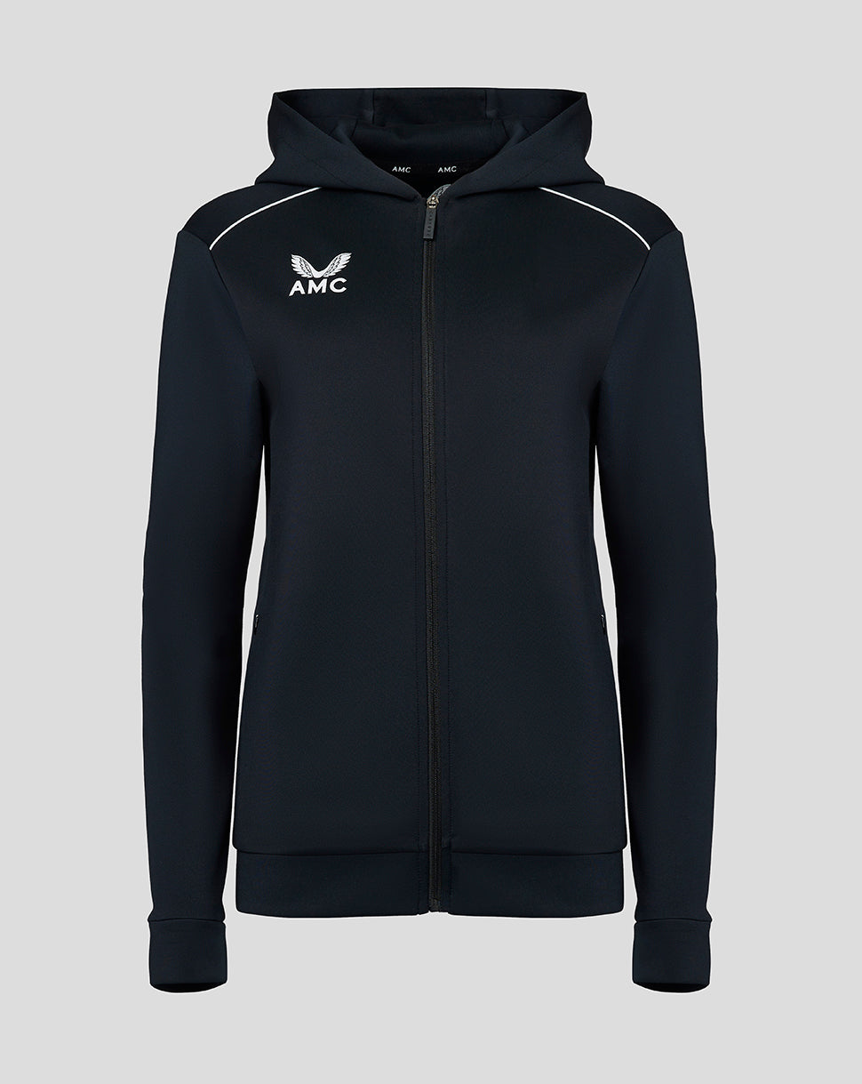 Womens black AMC tennis zip up hoodie