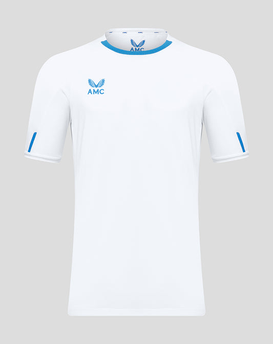 White and blue tennis performance t-shirt