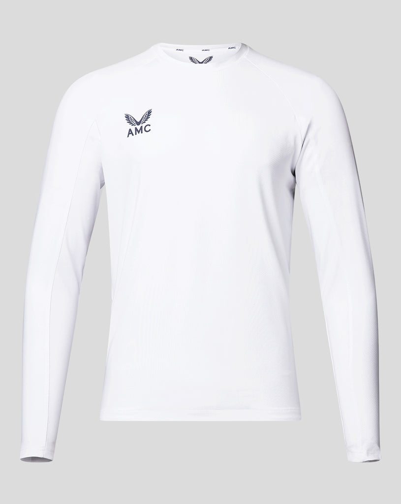 White AMC long sleeve tennis t-shirt