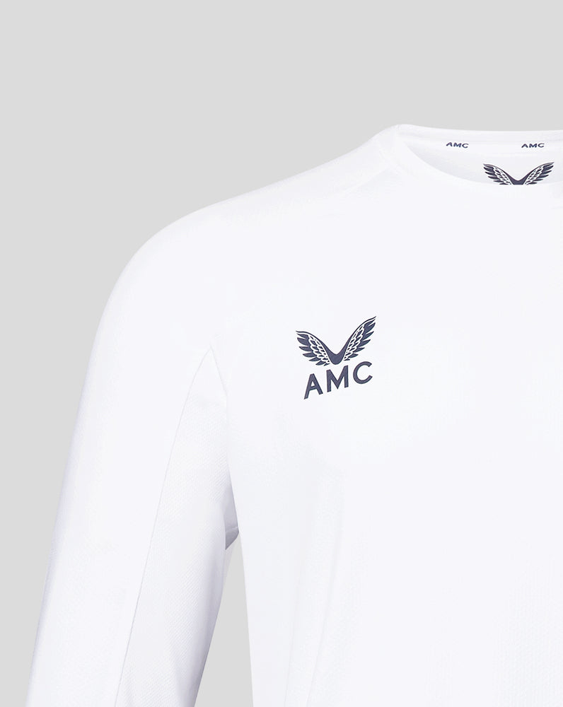 White/Navy AMC Long Sleeve Performance T-Shirt