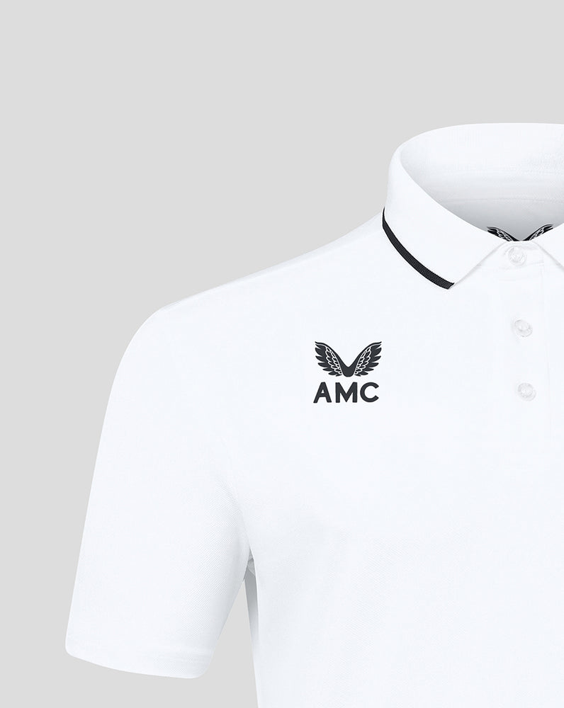 White/Black AMC Short Sleeve Media Polo