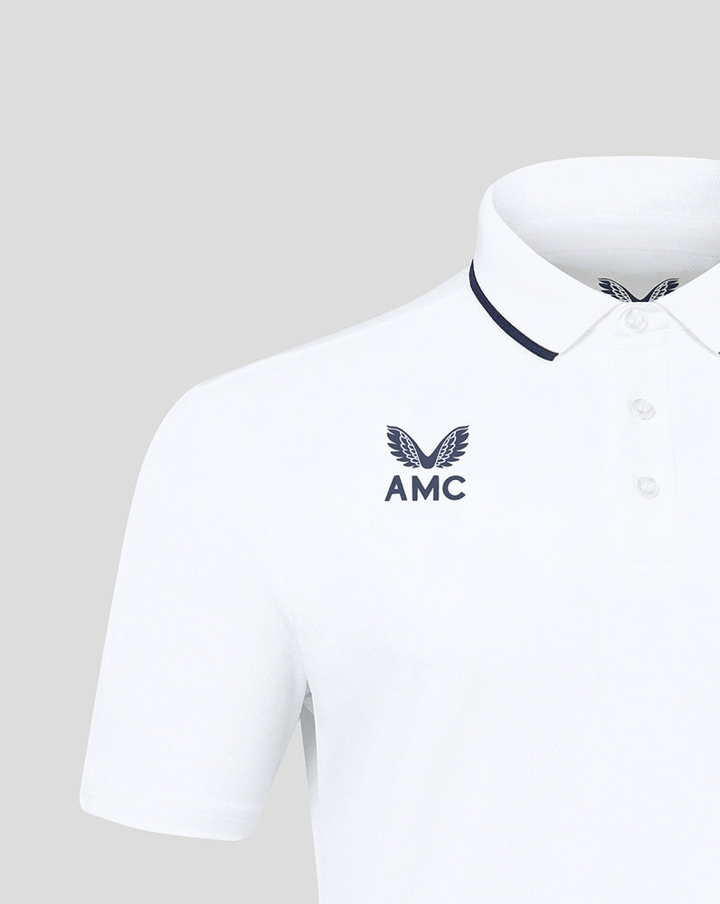 White/Navy AMC Short Sleeve Media Polo