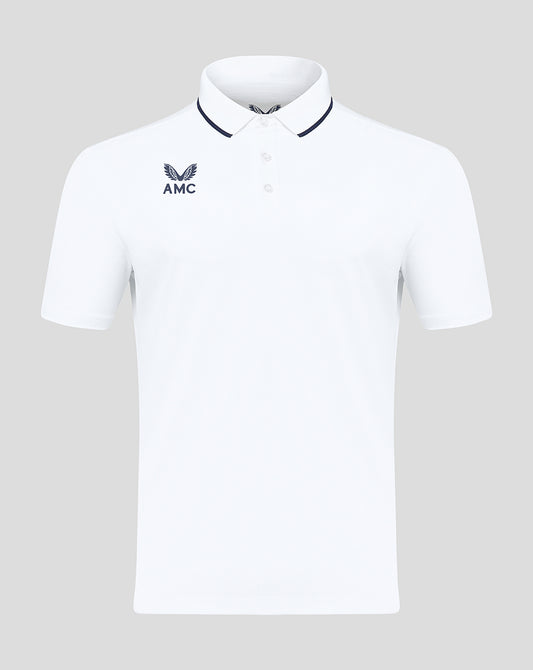 White and navy AMC polo shirt