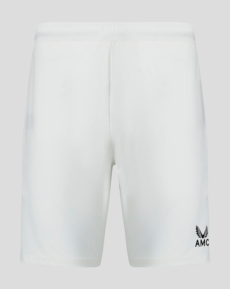 White AMC tennis training shorts