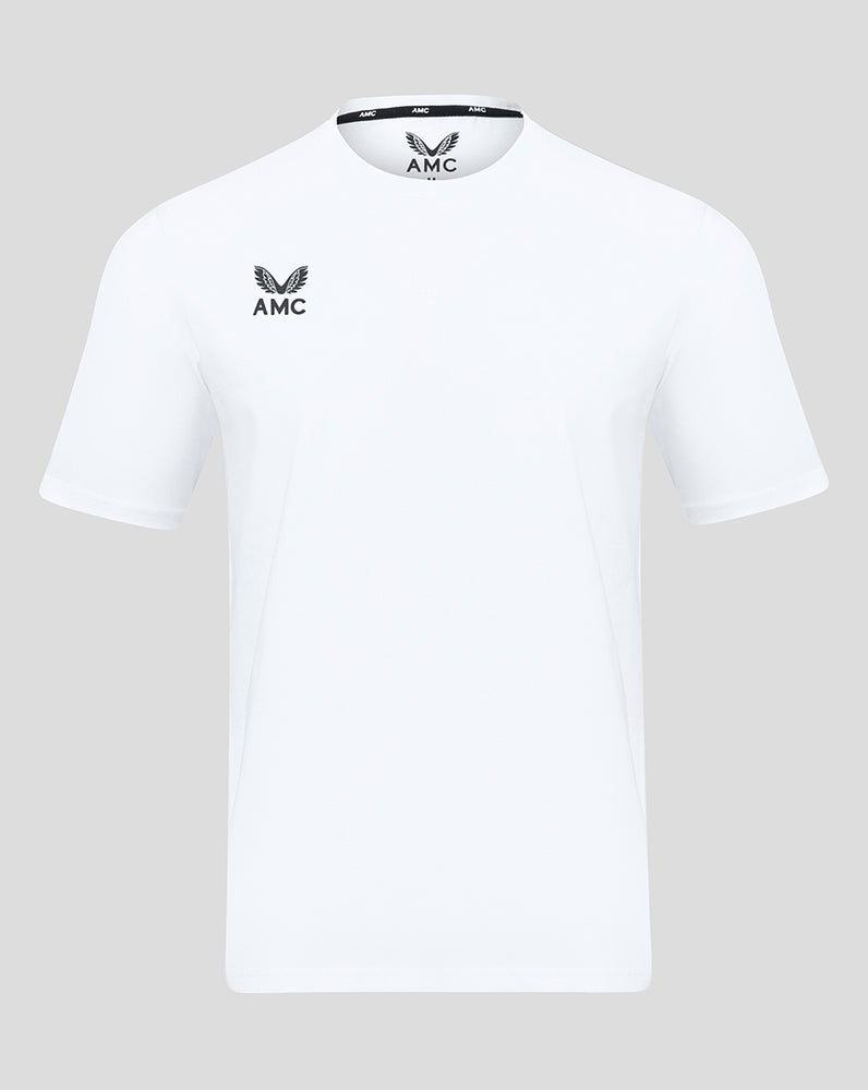 White AMC cotton tennis t shirt for training
