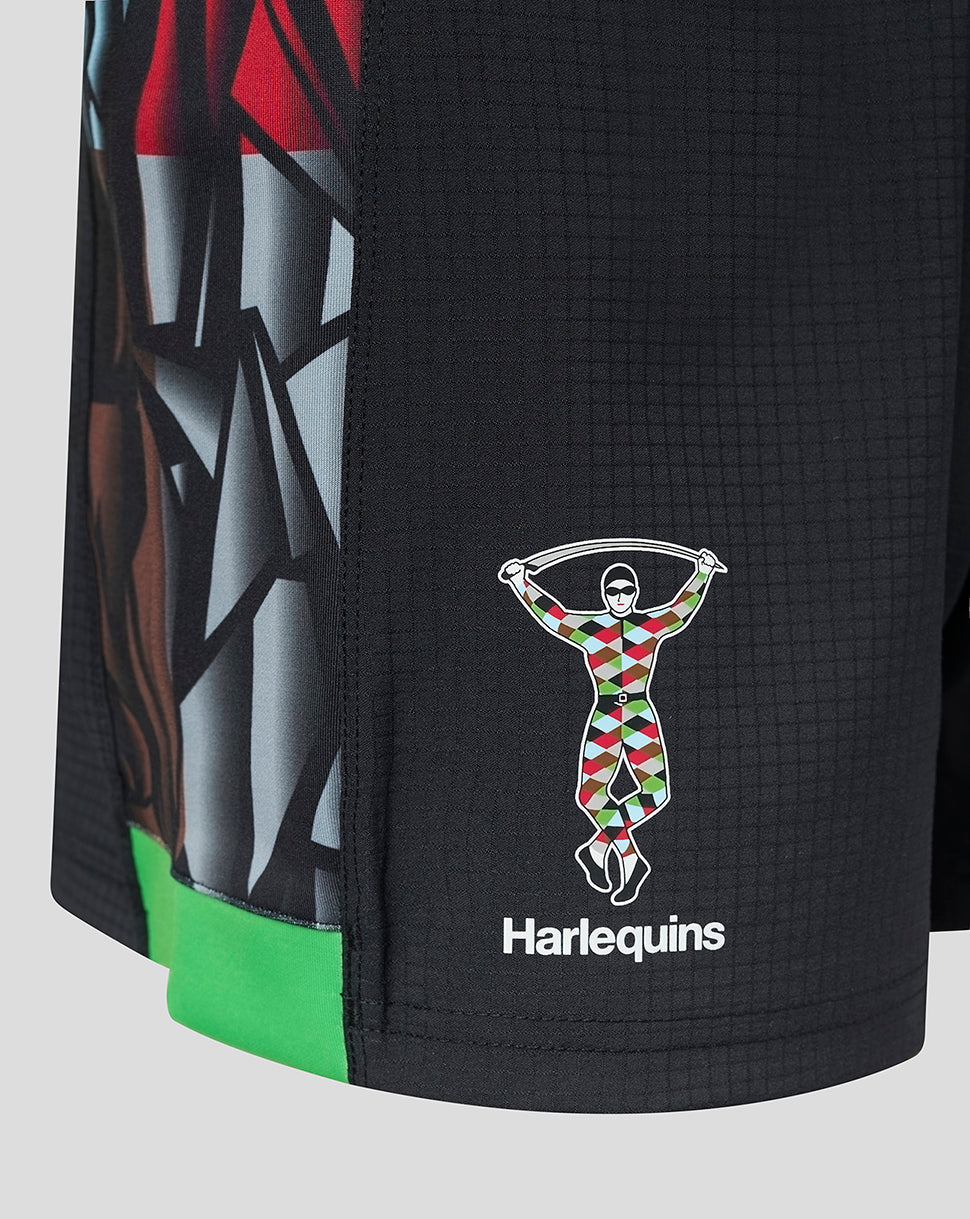 Harlequins Women's 23/24 Big Game Shorts - Black/Green