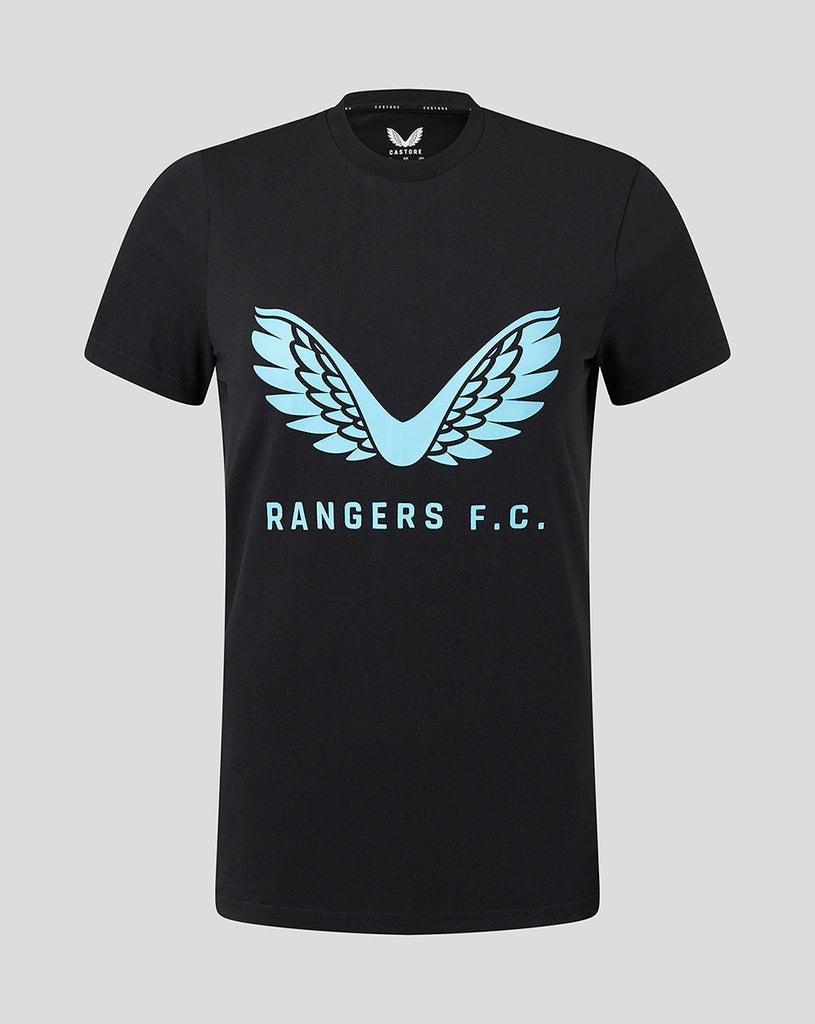 Rangers Women's 23/24 Players Travel Logo T-Shirt - Black
