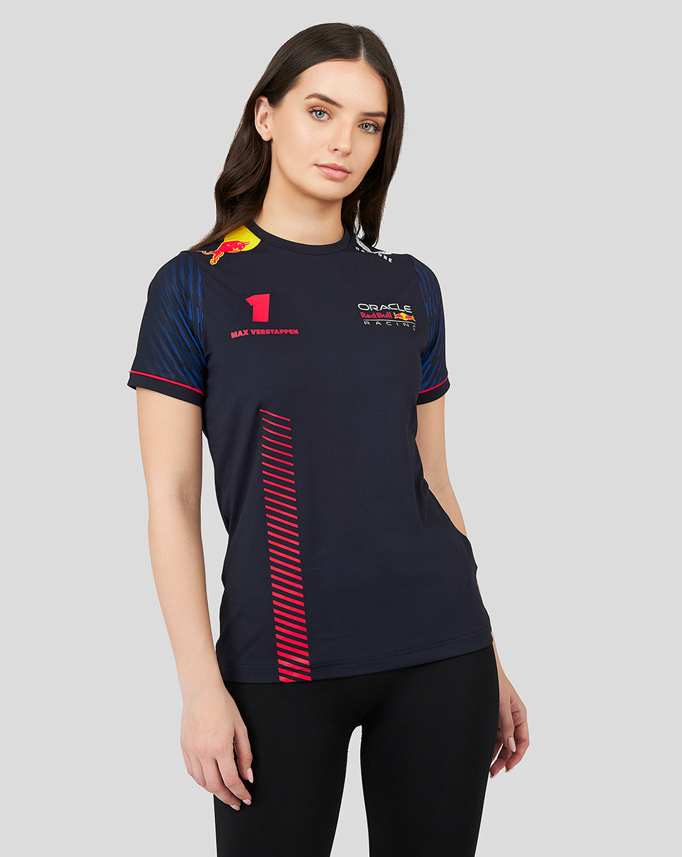 Oracle Red Bull Racing Womens T-Shirt Driver Max Verstappen - Night Sky - Night Sky