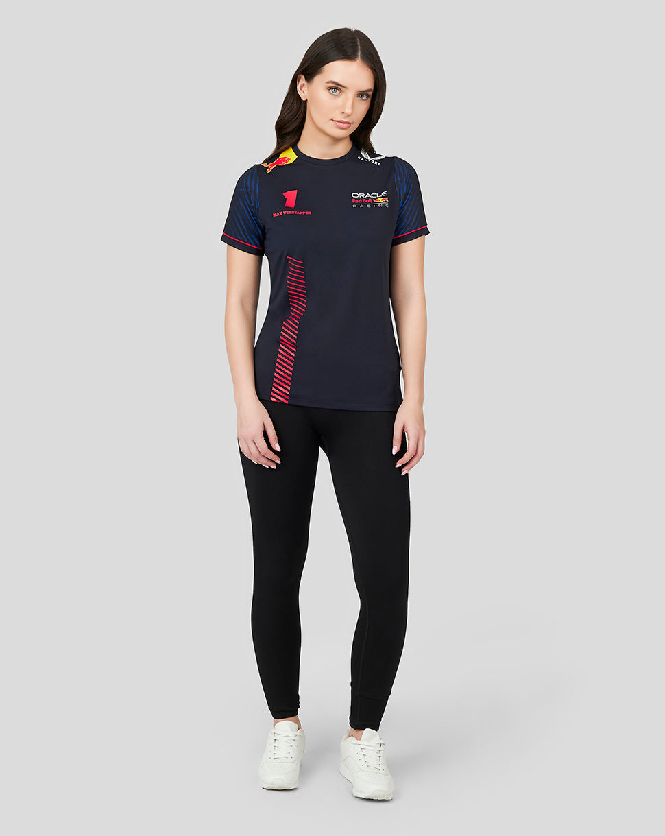 Oracle Red Bull Racing Womens T-Shirt Driver Max Verstappen - Night Sky - Night Sky